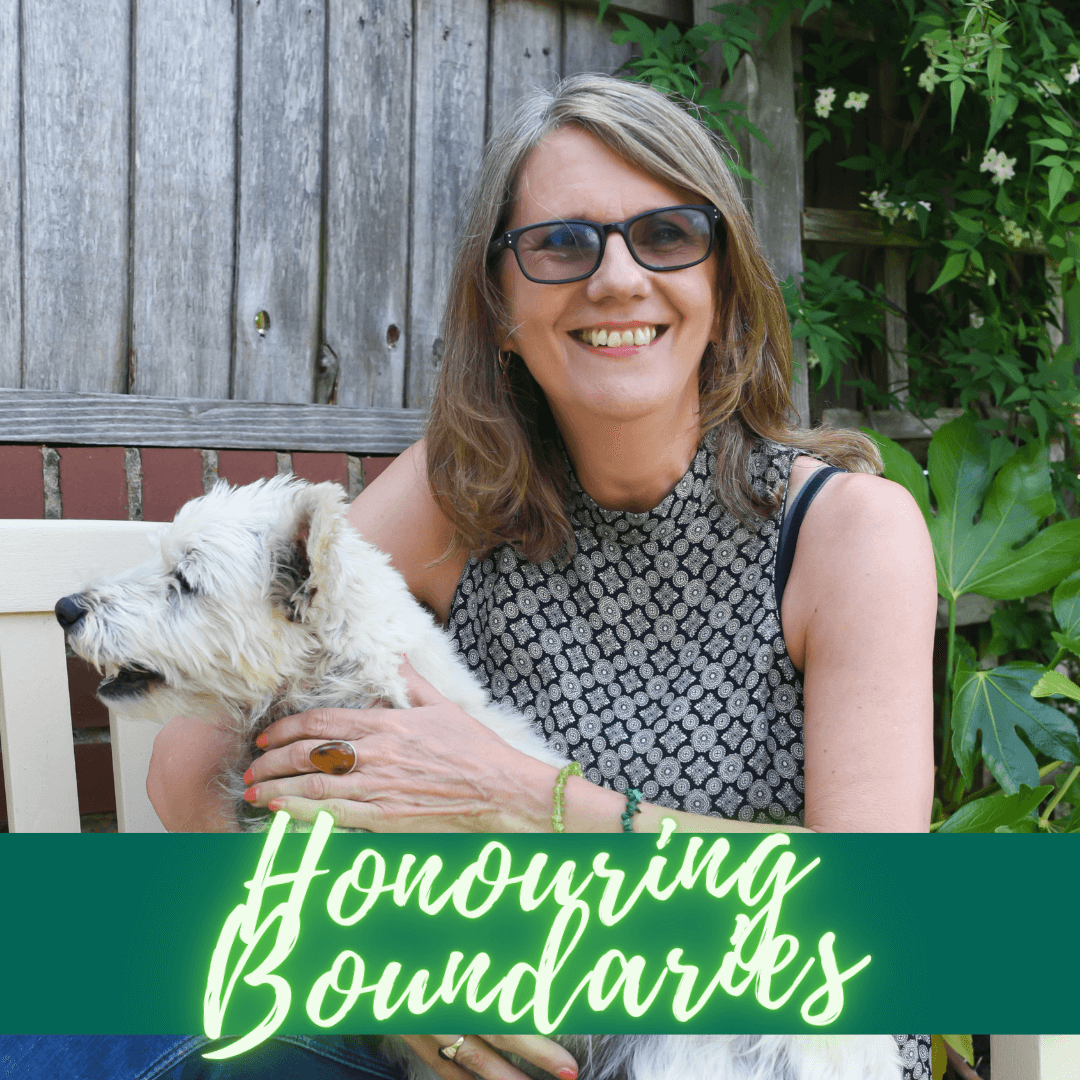 Image of Liz Doyle & Text Honouring Boundaries